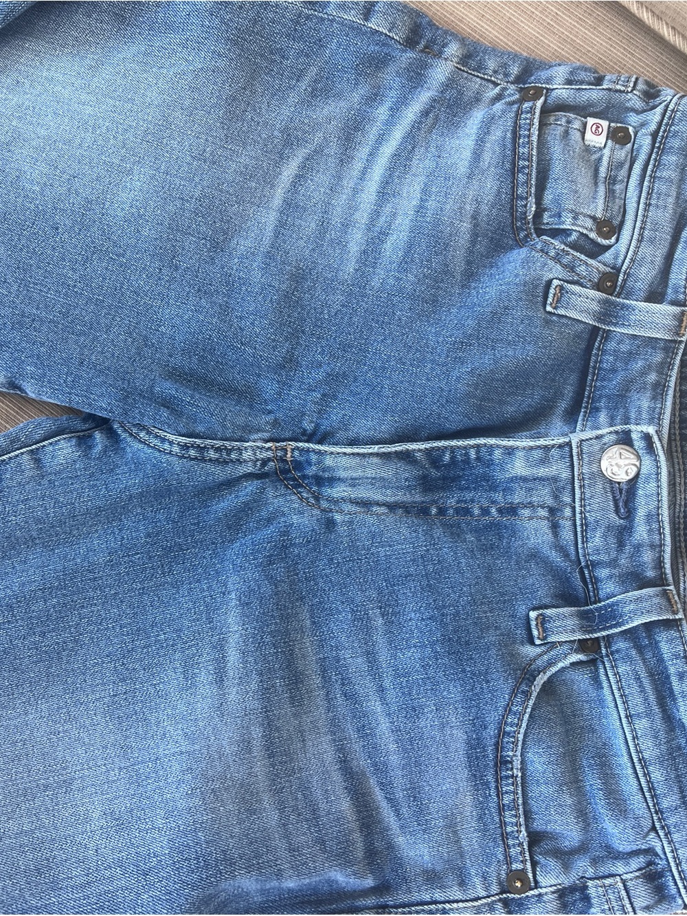 Ag Adriano Goldschmied Mid Wash Skinny Jeans in Blue